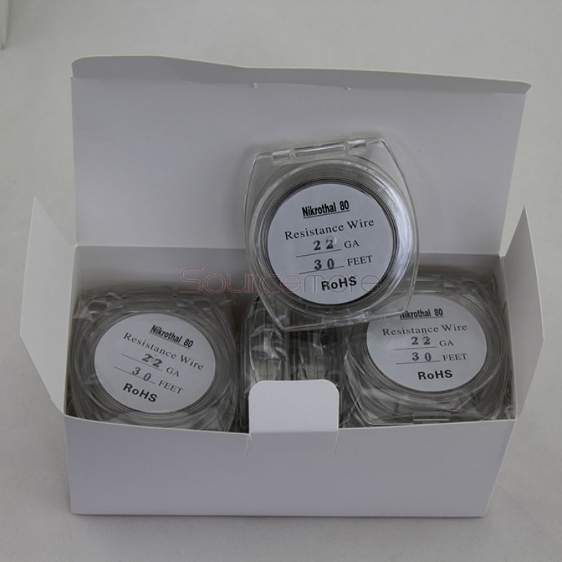 Nikrothal 80 Resistance Wire for Rebuildable Atomizers 22GA 30 Feet Quick Heating Nichrome Wire