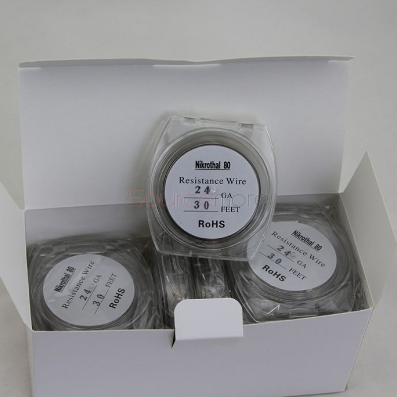 Nikrothal 80 Resistance Wire for Rebuildable Atomizers 24GA 30 Feet Quick Heating Nichrome Wire