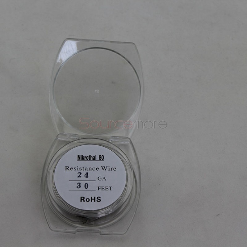 Nikrothal 80 Resistance Wire for Rebuildable Atomizers 24GA 30 Feet Quick Heating Nichrome Wire
