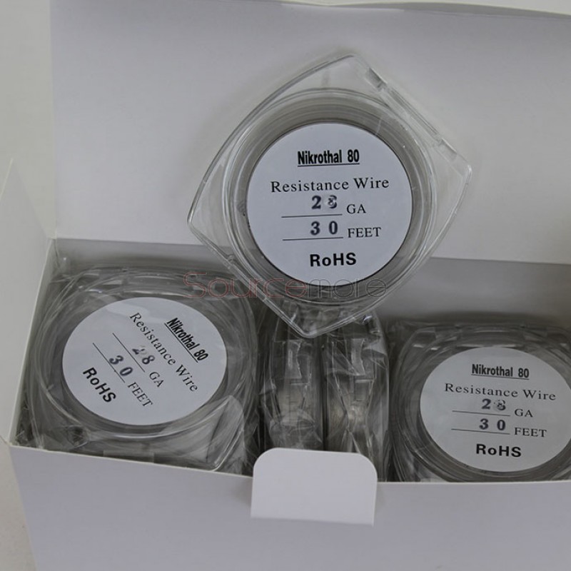 Nikrothal 80 Resistance Wire for Rebuildable Atomizers 28GA 30 Feet Quick Heating Nichrome Wire