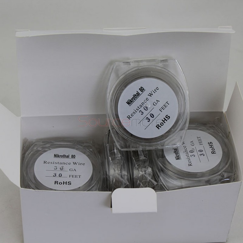 Nikrothal 80 Resistance Wire for Rebuildable Atomizers 30GA 30 Feet Quick Heating Nichrome Wire