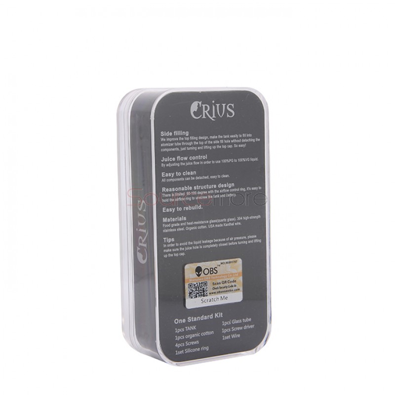 OBS Crius Rebuildable Tank Atomizer 4.2ml - White