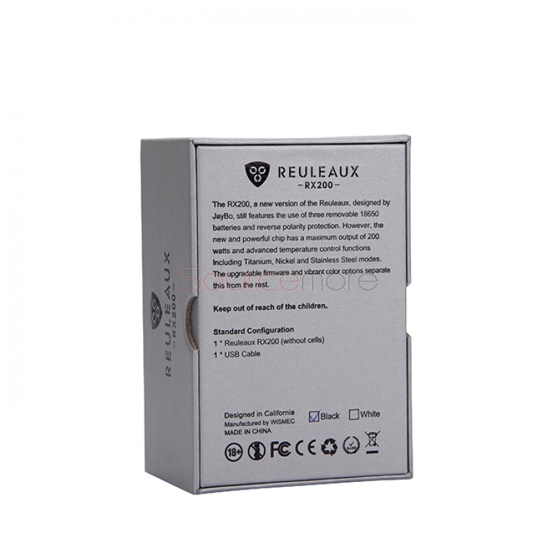 Wismec RX200 Reuleaux 200W TC Mod - Black