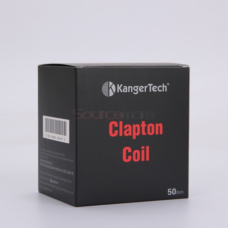 Kanger Clapton Replacement Coil Head Stainless Steel Case Kanthal Wire Japanese Cotton 5pcs-1.2ohm