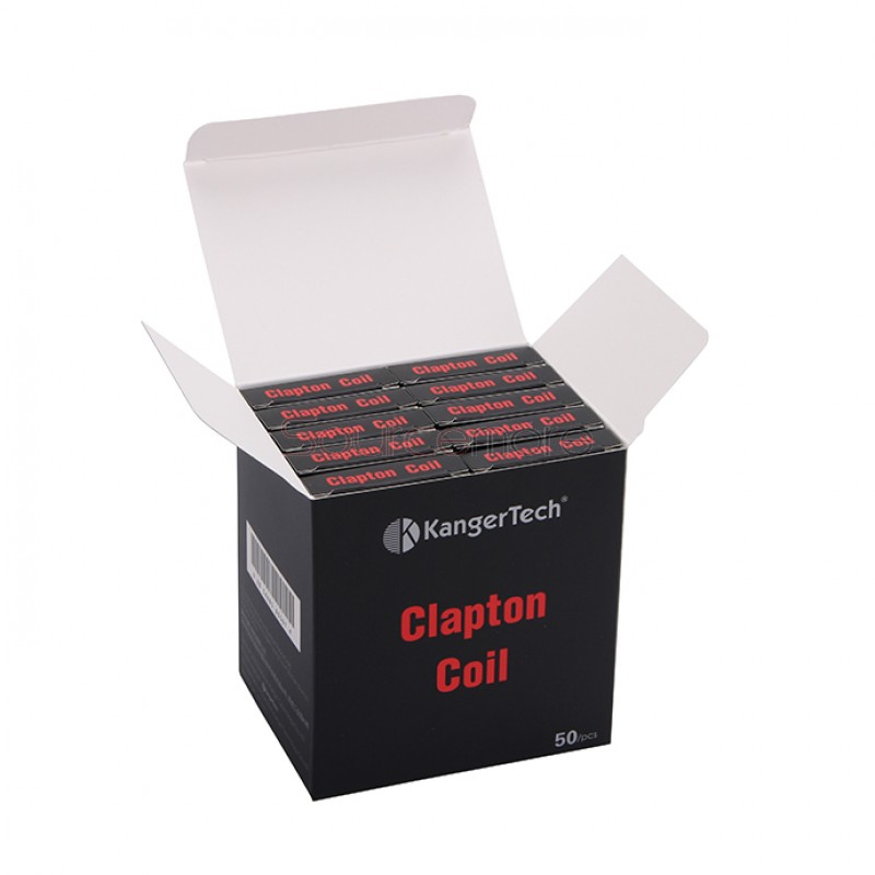 Kanger Clapton Replacement Coil Head Stainless Steel Case Kanthal Wire Japanese Cotton 5pcs-0.5ohm