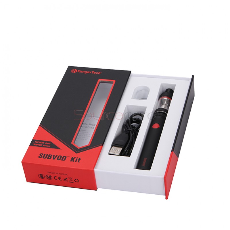 Kanger SUBVOD Starter Kit 1300mah SUBVOD Battery with 3.2ml Nano Atomizer(SSOCC Coil Head)  - Black
