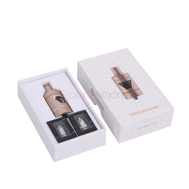Joyetech Tron-S Atomizer 4.0ml Hidden Adjustable Airflow Side Ejuice View Window-Golden