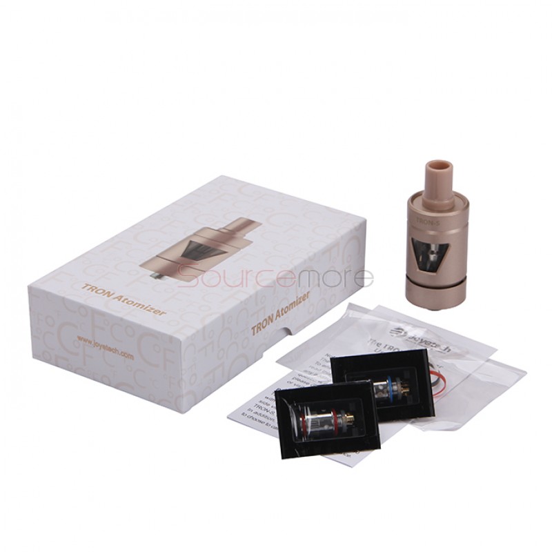 Joyetech Tron-S Atomizer 4.0ml Hidden Adjustable Airflow Side Ejuice View Window-Golden