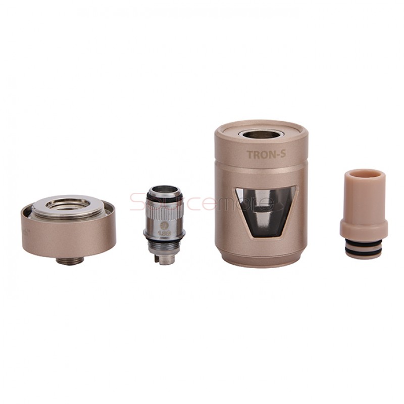 Joyetech Tron-S Atomizer 4.0ml Hidden Adjustable Airflow Side Ejuice View Window-Golden