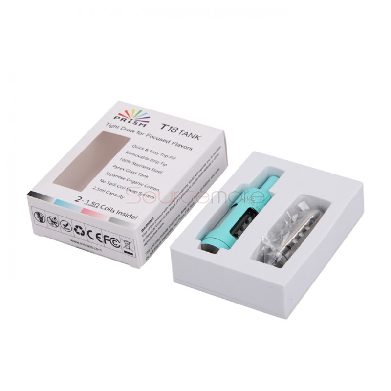 Innokin Endura Prism T18 Tank 2.5ml Top Filling with 1.5ohm Replaceable Coil Head-Blue