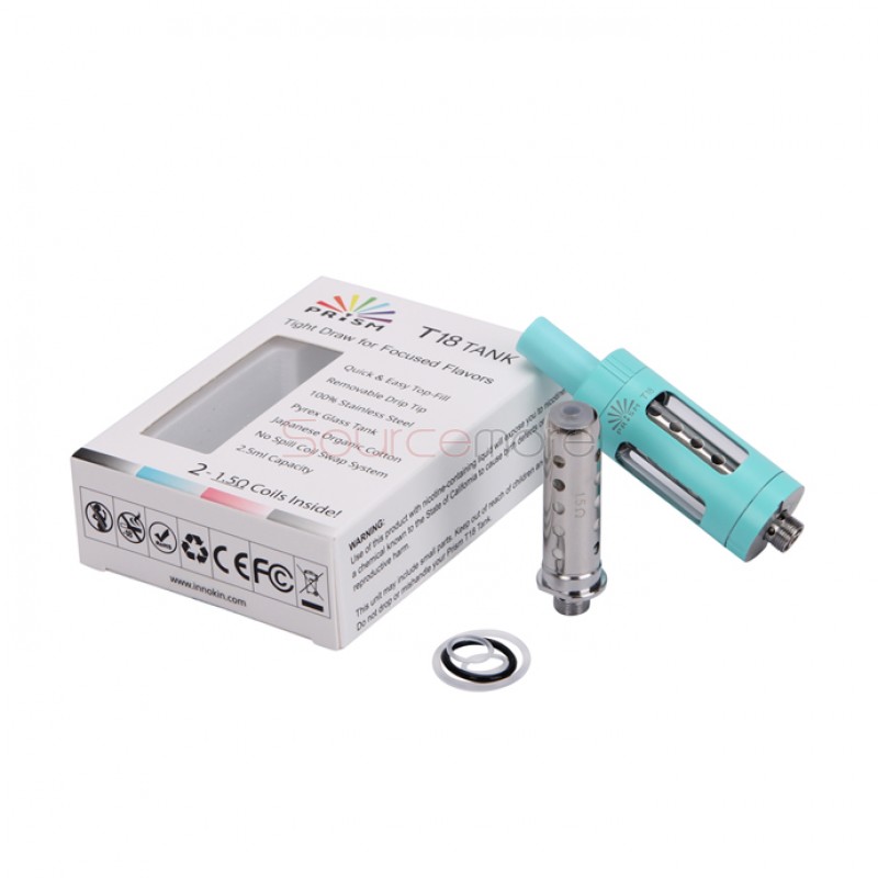 Innokin Endura Prism T18 Tank 2.5ml Top Filling with 1.5ohm Replaceable Coil Head-Blue