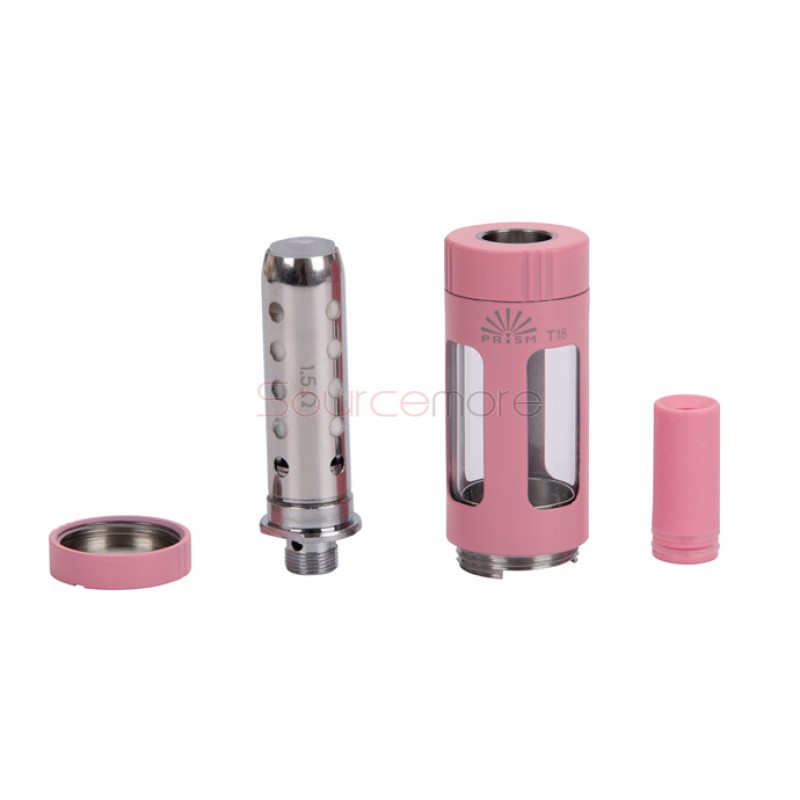 Innokin Endura Prism T18 Tank 2.5ml Top Filling with 1.5ohm Replaceable Coil Head-Pink