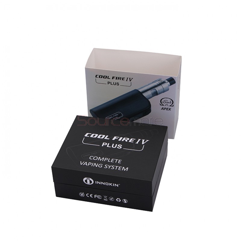 Innokin Cool Fire IV Plus 70W with iSub Apex 3.0ml Starter Kit 3300mah Built-in Battery with Top Filling Apex Tank Vapemate-Black
