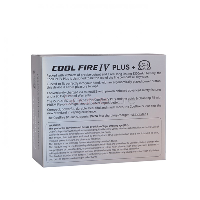 Innokin Cool Fire IV Plus 70W with iSub Apex 3.0ml Starter Kit 3300mah Built-in Battery with Top Filling Apex Tank Vapemate-Blue
