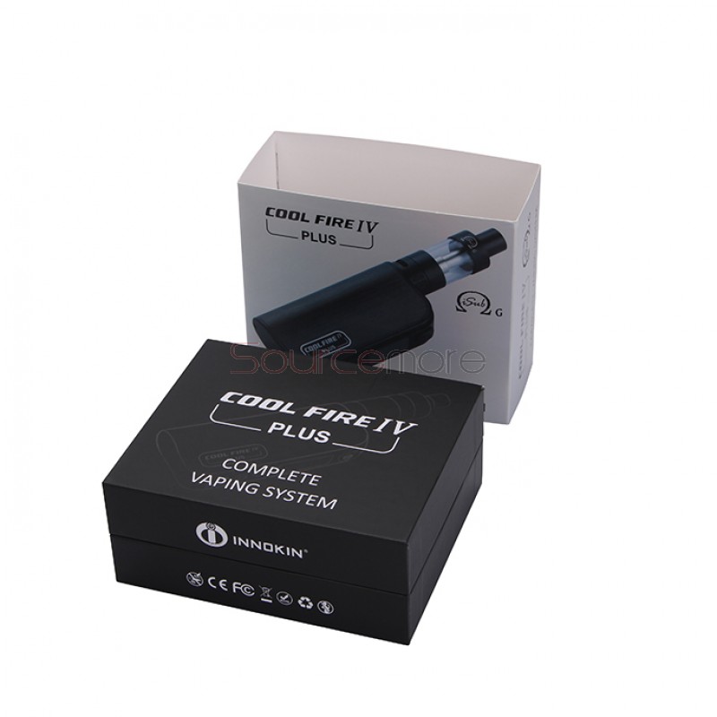 Innokin Cool Fire IV Plus 70W with iSub G 4.5ml Starter Kit 3300mah Capacity Adjustable Airflow 0.5ohm Vapemate-Black