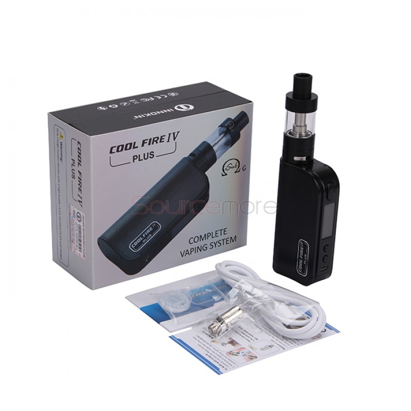 Innokin Cool Fire IV Plus 70W with iSub G 4.5ml Starter Kit 3300mah Capacity Adjustable Airflow 0.5ohm Vapemate-Black