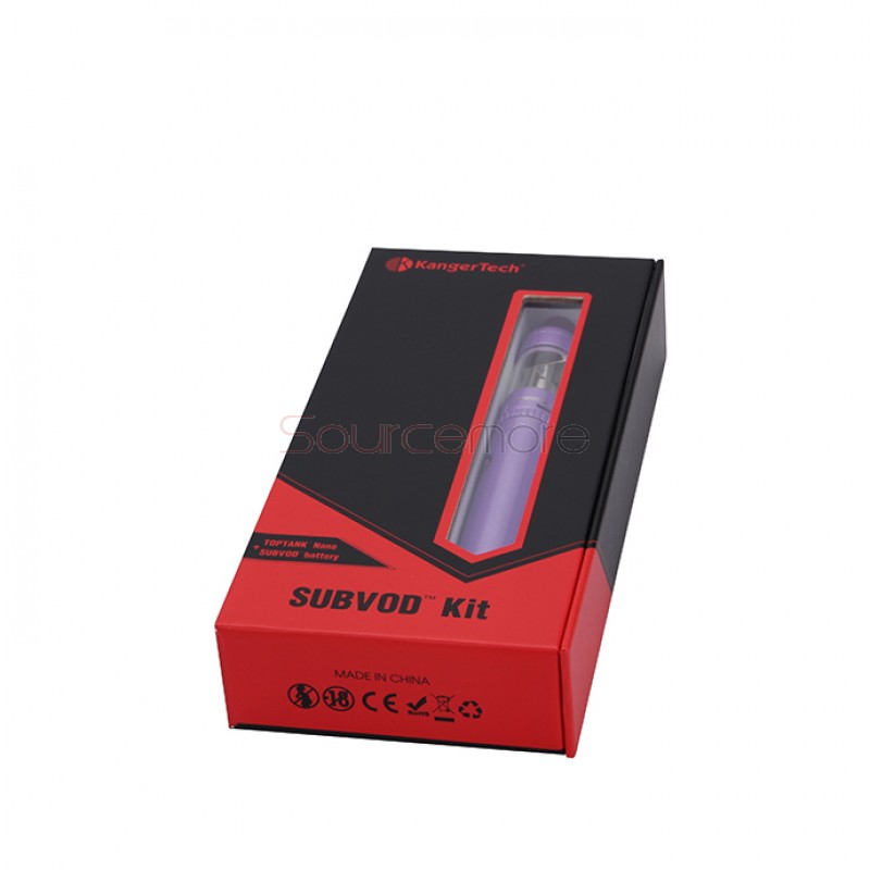 Kanger SUBVOD Starter Kit 1300mah SUBVOD Battery with 3.2ml Nano Atomizer(SSOCC Coil Head)   - Purple
