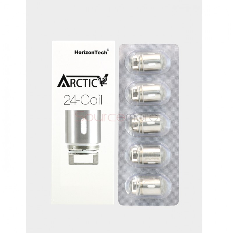 Horizon Kanthal Vertical 24-Coil Replacement Coil Head for Arctic V12 Tank 5pcs-0.1ohm
