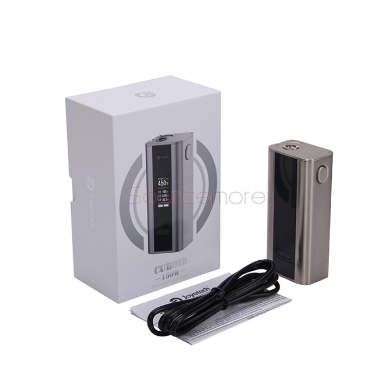 Joyetech  CUBOID 150W TC Mod 510 Connection Firmware Upgradeable Temperature Mod with OLED Screen-Stainless Steel