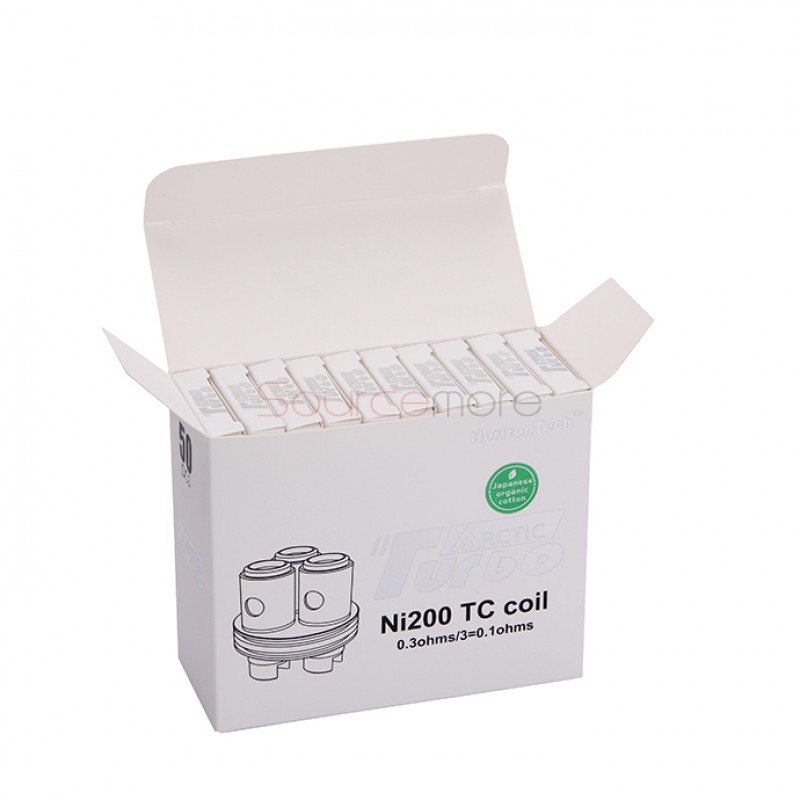  5pcs Horizon Ni200 TC Replacement Coil Head for Arctic Turbo Sextuplet  Temperature Sensing Coil -0.3ohm