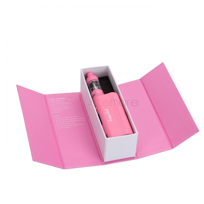 Kangertech TOPBOX Nano 60W TC Mod Kit KBox Nano Temperature Control Mod with 3.2ml TOPTANK Nano Clearomizer- Pink