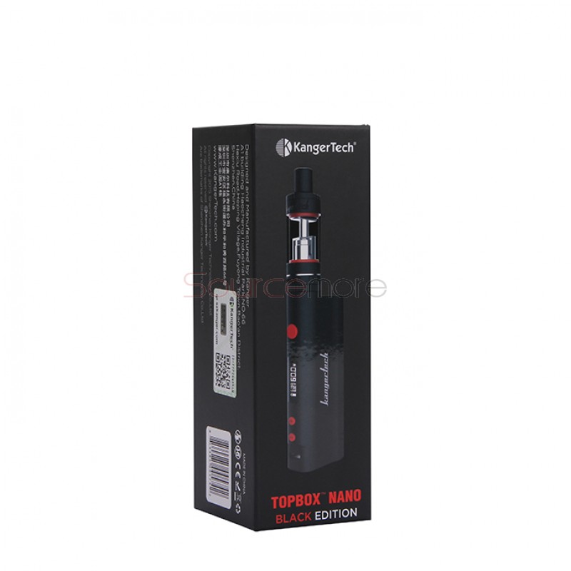 Kangertech TOPBOX Nano 60W TC Mod Kit KBox Nano Temperature Control Mod with 3.2ml TOPTANK Nano Clearomizer- Black