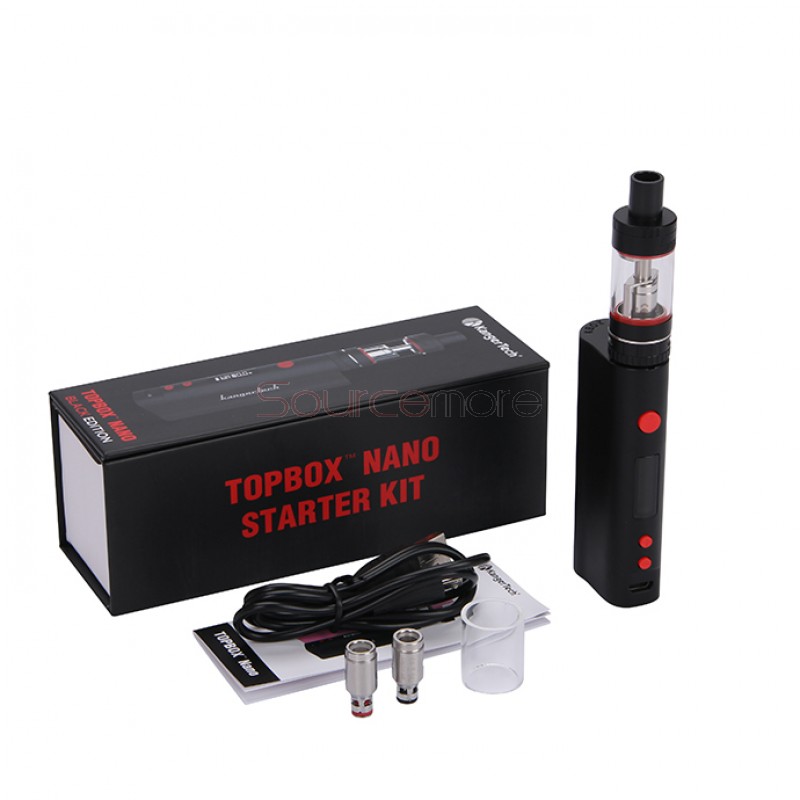 Kangertech TOPBOX Nano 60W TC Mod Kit KBox Nano Temperature Control Mod with 3.2ml TOPTANK Nano Clearomizer- Black