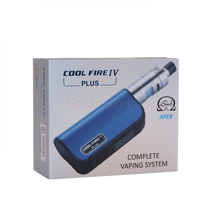 Innokin Cool Fire IV Plus 70W with iSub Apex 3.0ml Starter Kit 3300mah Built-in Battery with Top Filling Apex Tank Vapemate-Blue