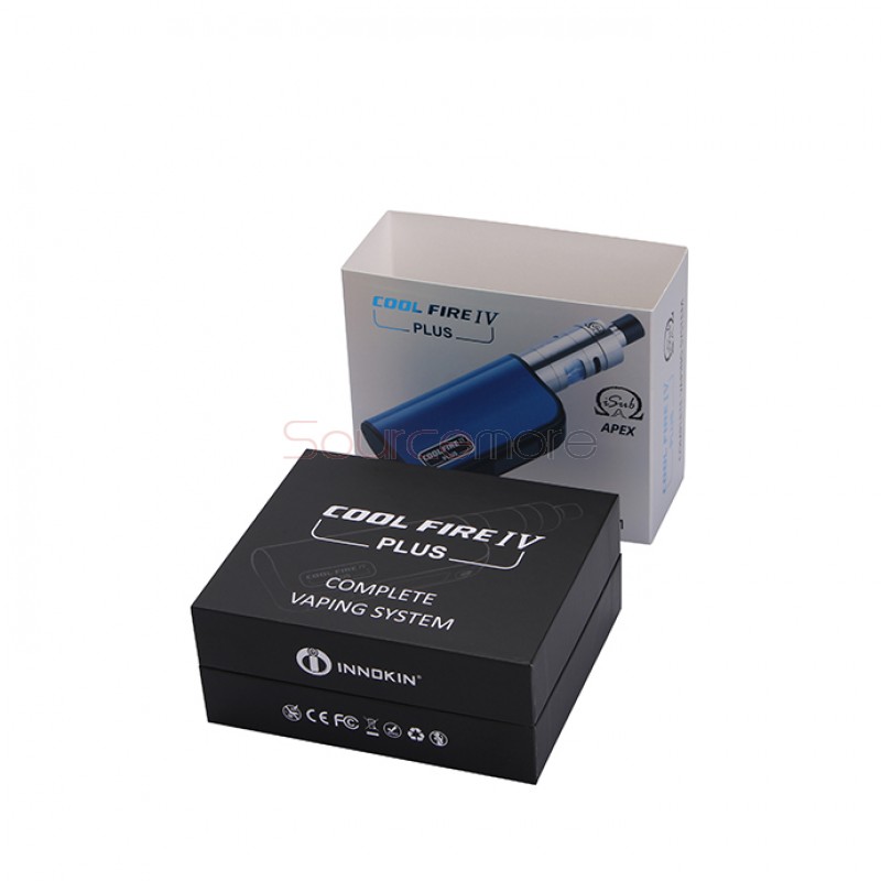 Innokin Cool Fire IV Plus 70W with iSub Apex 3.0ml Starter Kit 3300mah Built-in Battery with Top Filling Apex Tank Vapemate-Blue