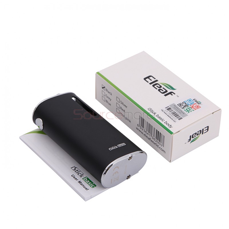 Eleaf iStick Basic 2300mah Mod Battery Simple Packing Magnetic Connector Side Liquid View Window-Black