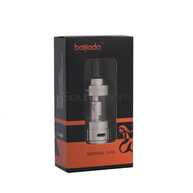  Sense Baijiada Mermaid Clearomizer 2.0ml Adjustable Airflow Bottom Filling Sub Ohm Tank-Stainless Steel