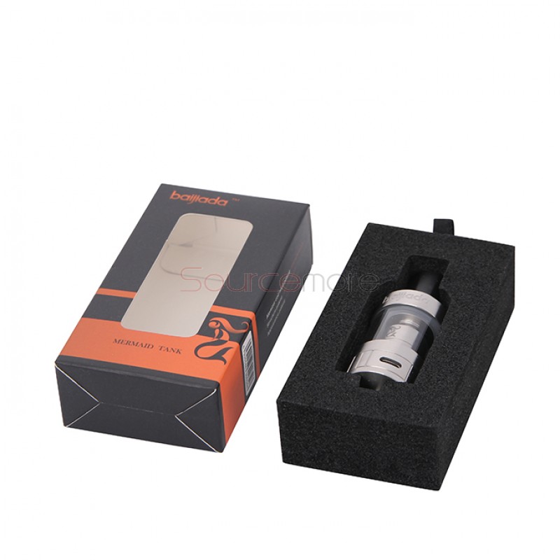  Sense Baijiada Mermaid Clearomizer 2.0ml Adjustable Airflow Bottom Filling Sub Ohm Tank-Stainless Steel