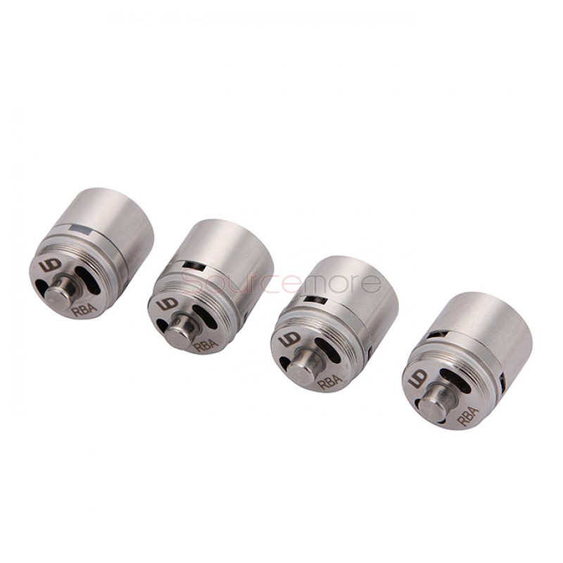 Youde Replacement RBA Coil Head for Zephyrus Tank with Quad Post Deck 4pcs-Stainless Steel