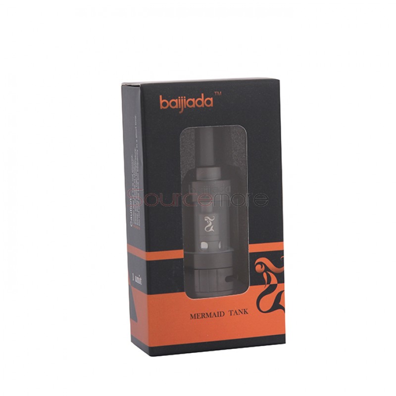  Sense Baijiada Mermaid Clearomizer 2.0ml Adjustable Airflow Bottom Filling Sub Ohm Tank-Black