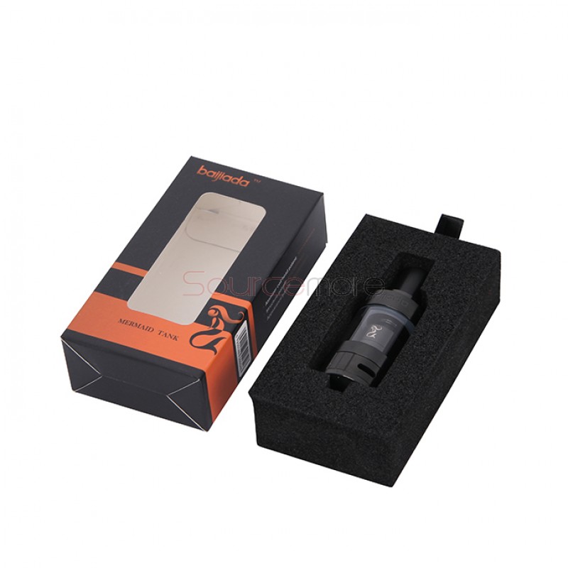  Sense Baijiada Mermaid Clearomizer 2.0ml Adjustable Airflow Bottom Filling Sub Ohm Tank-Black