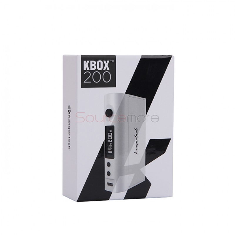 Kanger  KBOX 200W VW/TC Box Mod Powered by Dual 18650 Cells Spring-loaded 510 Connection-White