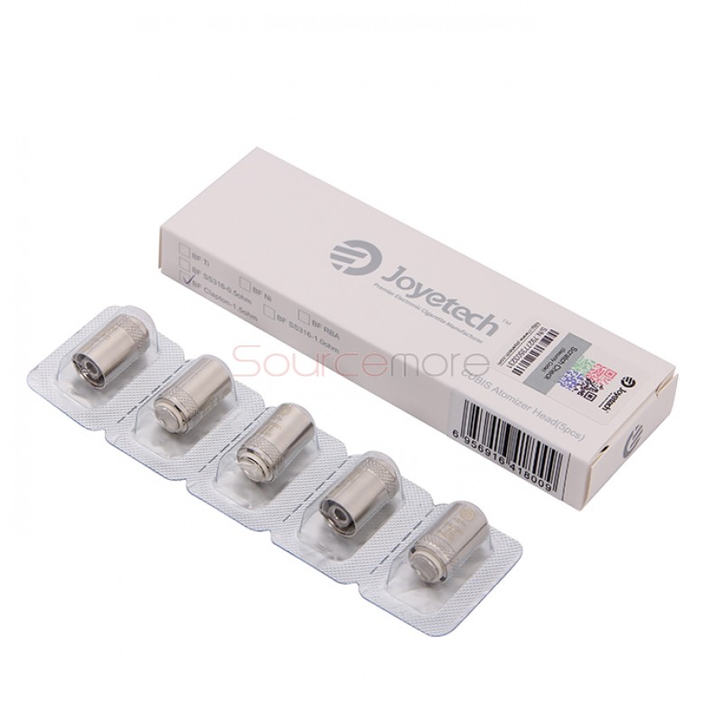 Joyetech Bottom Feeding Replacement Coil Head BF SS316 Mouth Inhale Coil for CUBIS Atomizer 5pcs-1.0ohm