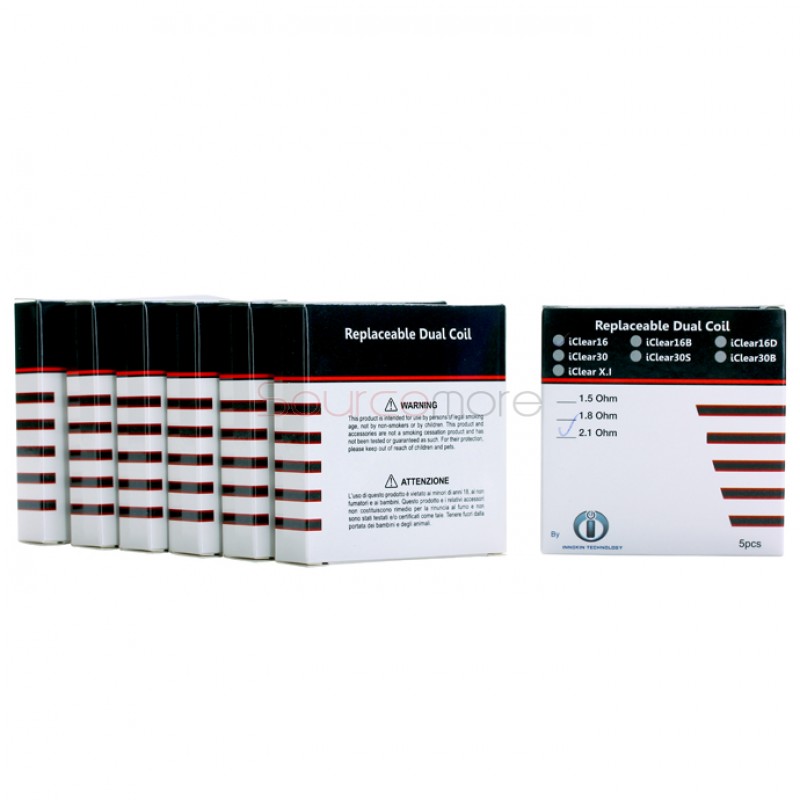 5PCS Innokin iClear 16 Replacement Coil Heads - 1.8ohm