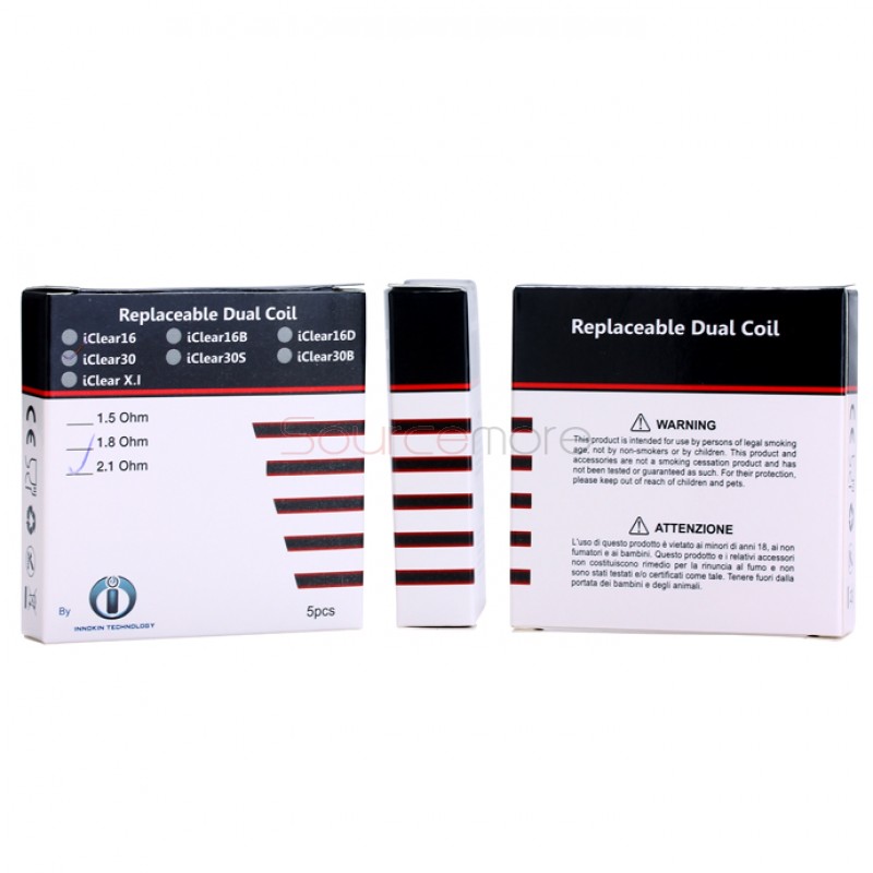 5PCS Innokin iClear 30 Replacement Coil Heads - 1.8ohm