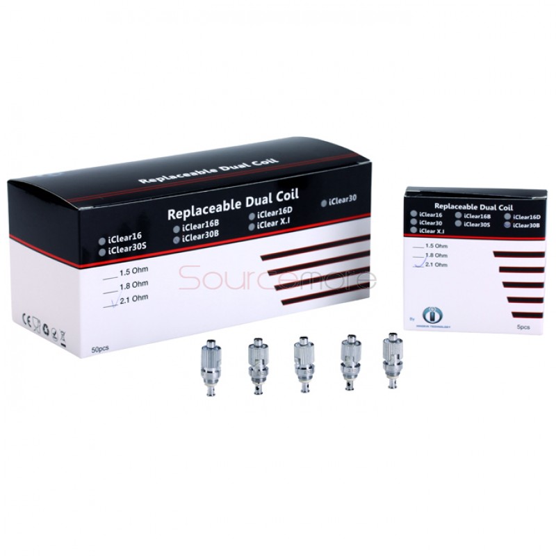 5PCS Innokin iClear 30B / X.I Replacement Coil Heads - 2.1ohm