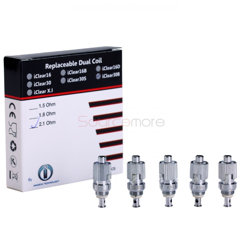 5PCS Innokin iClear 30B / X.I Replacement Coil Heads - 2.1ohm
