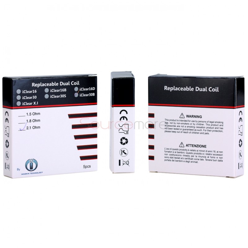 5PCS Innokin iClear 30B / X.I Replacement Coil Heads - 2.1ohm
