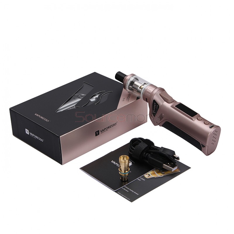 Vaporesso TARGET VTC V2 75W Starter Kit Target 75W VT/VW Single 18650 Box Mod No Spitting Target Tank with cCELL Coil-Golden