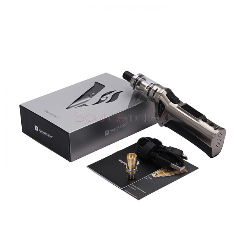 Vaporesso TARGET VTC V2 75W Starter Kit Target 75W VT/VW Single 18650 Box Mod No Spitting Target Tank with cCELL Coil-Stainless Steel