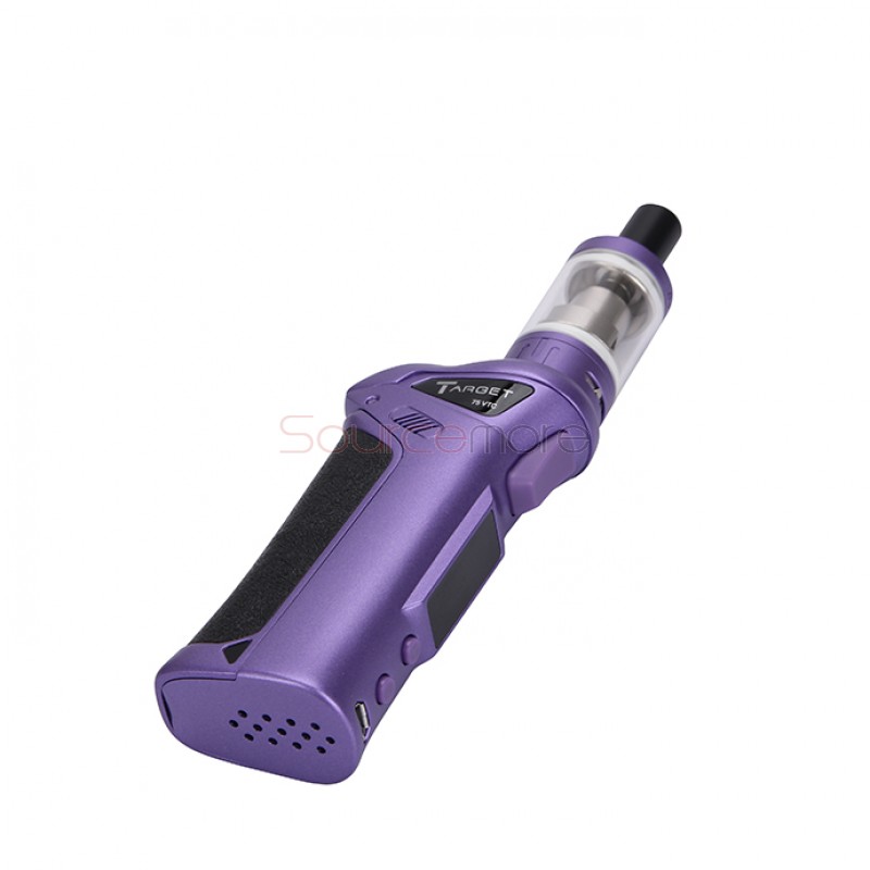 Vaporesso TARGET VTC V2 75W Starter Kit Target 75W VT/VW Single 18650 Box Mod No Spitting Target Tank with cCELL Coil-Purple