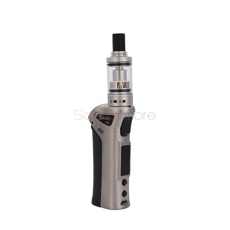 Vaporesso TARGET VTC V2 75W Starter Kit Target 75W VT/VW Single 18650 Box Mod No Spitting Target Tank with cCELL Coil-Stainless Steel
