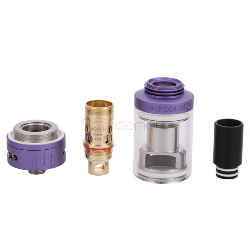 Vaporesso TARGET VTC V2 75W Starter Kit Target 75W VT/VW Single 18650 Box Mod No Spitting Target Tank with cCELL Coil-Purple