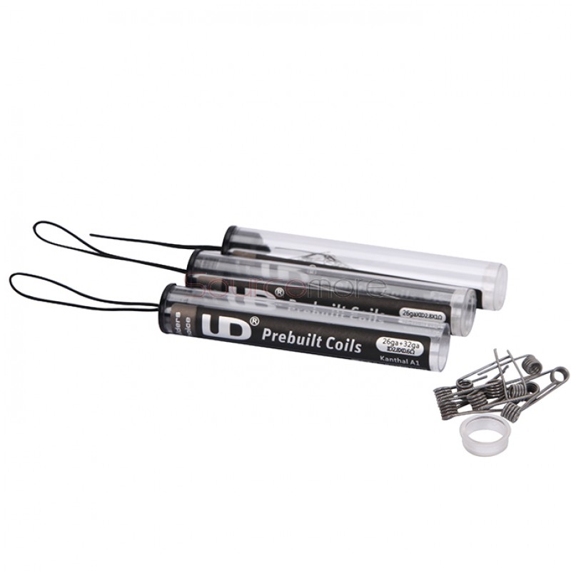 Youde UD Kanthal A1 Prebuilt Coil  Shot Packing 10pcs-26GA + 32GA ID2.8*0.6 ohm 
