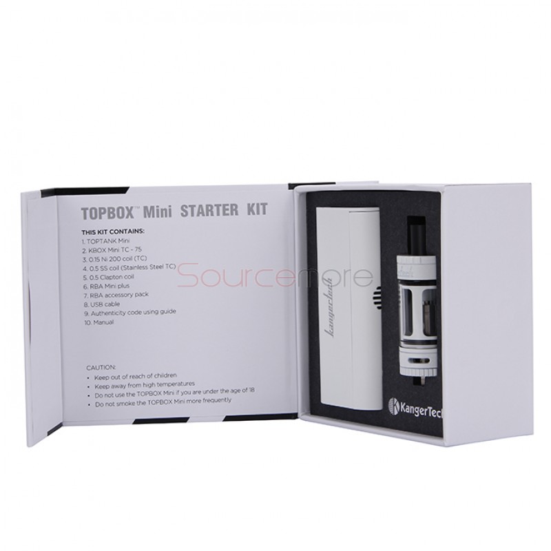 Kanger Topbox Mini Kit with Toptank Mini - White