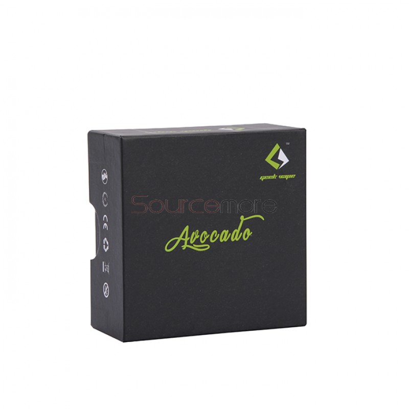 Geek Vape Avocado RTA 3.0ml Liquid Cpacity 22mm Diameter Velocity Style Dual Post Deck Genesis Structure Tank-Stainless Steel
